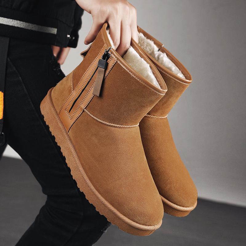 Winter Herren Schneestiefel Baumwollschuhe Plüsch Warme Stiefel High Top Outdoor Schuhe