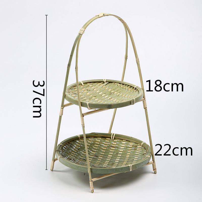 Handmade Bamboo Multi-Layer Storage and Serving Basket