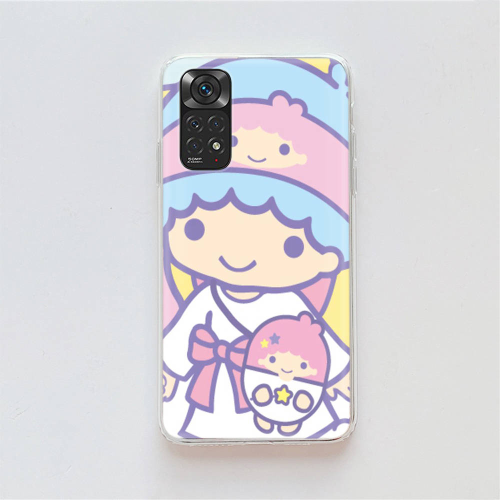 KT72 Little Twin Stars Case for Samsung A04 A14 A23 A34 A54 M23 M33 M52 M53 Realme 10 9 C30S C35 C55 VIVO Y02S Y21 Y33S Y51 X80 Pro Clear Cover