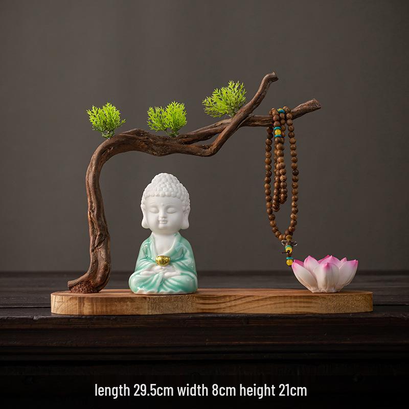 Zen Style Natural Wood Root Carving Ornament: Living Room Decoration & Bracelet Display Stand