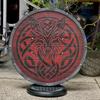 Viking Wolf Round Shield Norse Wooden Warrior Shield for LARP, Cosplay, Reenactment Wall Display Handcrafted Battle Prop