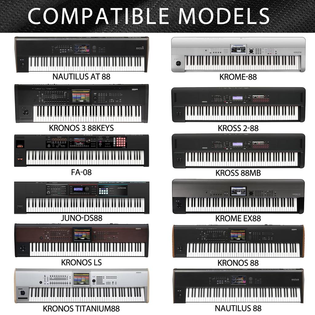Musiin 88 Keys Premium Piano Keyboard Dust Cover Compatible with KORG KROME 88 KROSS 2-88 KROSS 88MB KROME EX88 and Other 88-Key Synthesizer Protects