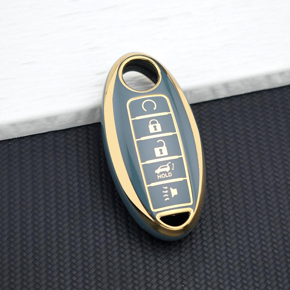 

TPU Car Key Case For Nissan Qashqai J10 J11 X-Trail T32 T31 Kicks Pathfinder Tiida Juke Note 5 Buttons Key Cover Key Chain