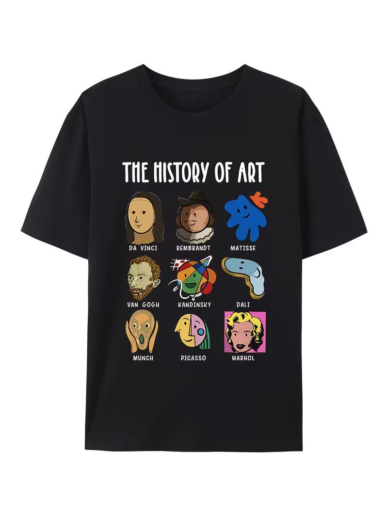 Adult and Childrens Street Art Cartoon Master Cotton Tshirt Suitable for Workcommutingvisiting Exhibitions S