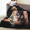 Flannel Throw Blanket She Is My Mami! Rhea Ripley Bootleg Wrestler Warm Plush Blankets Soft Bedspread for Livingroom Home Couch