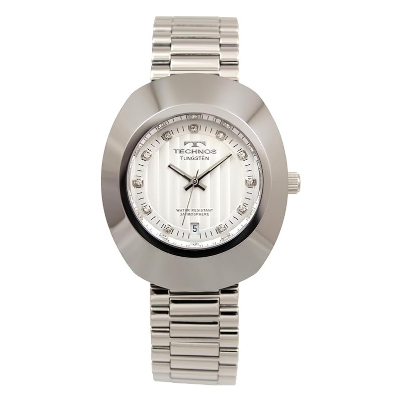 

[Technos] watch tungsten date T9C12SS men s silver