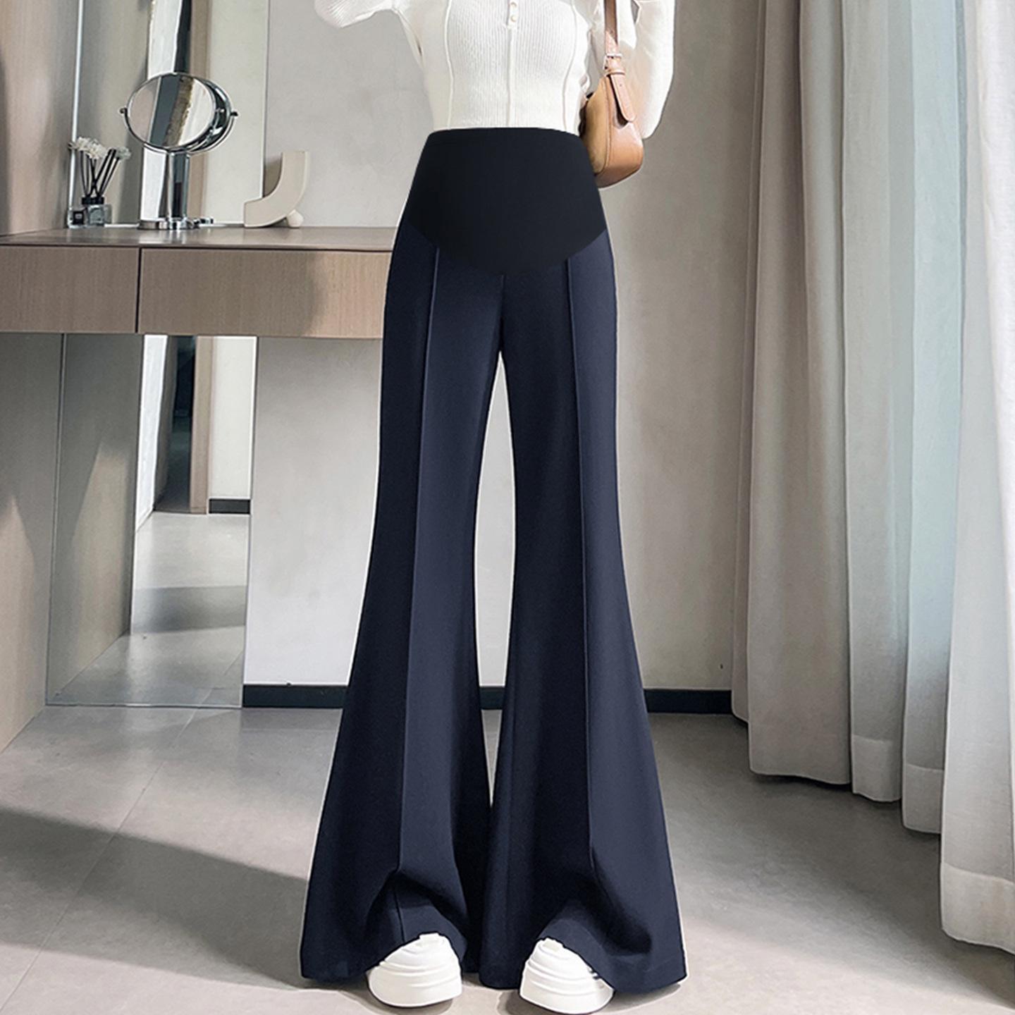 

2026 Classic Spring/Autumn Flared Floor-Length Skinny Maternity Suit Pants XL