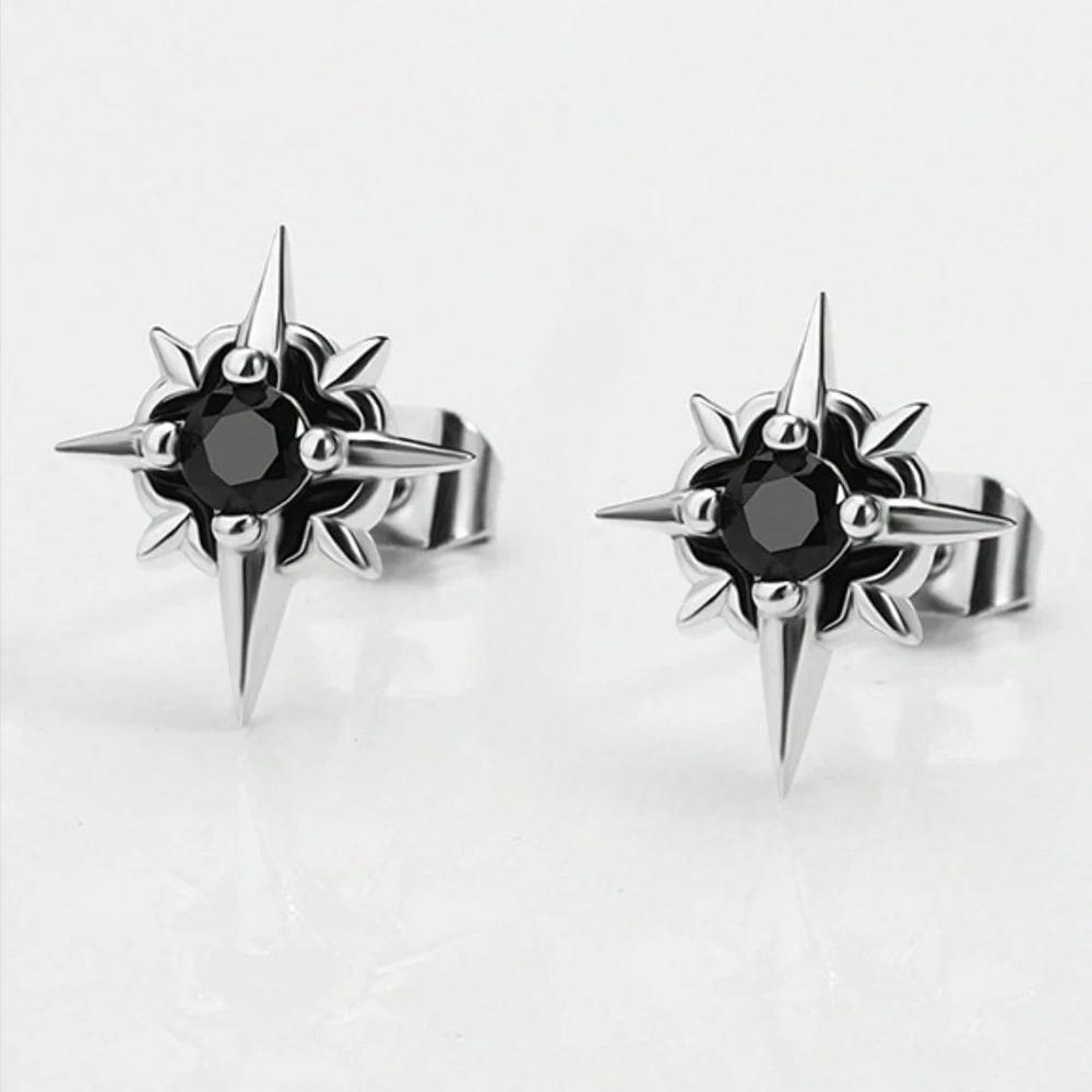 Noordster Herenoorbellen, High-End en Niche Design, Trendy en Knappe Stijl Gepersonaliseerde Oorbellen voor Trendy Mannen