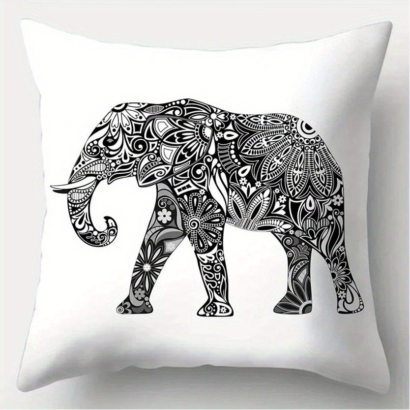 Dekoracja domu Pokrowce na poduszki ze wzorem Zebra, Czaszki i Słonia Pokrowiec na poduszkę ze wzorem Odpowiedni do Sofy, Sypialni, Samochodu Pokrowiec na poduszkę