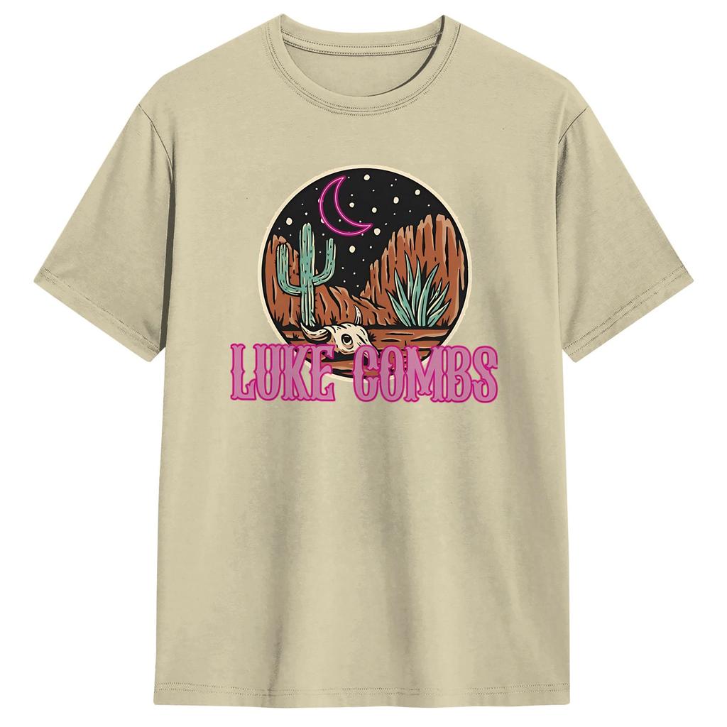 Luke Combs Music Neon Country T Shirt Unisex Y2k Fun Tee Summer Oneck Harajuku Printed Big Size Tops