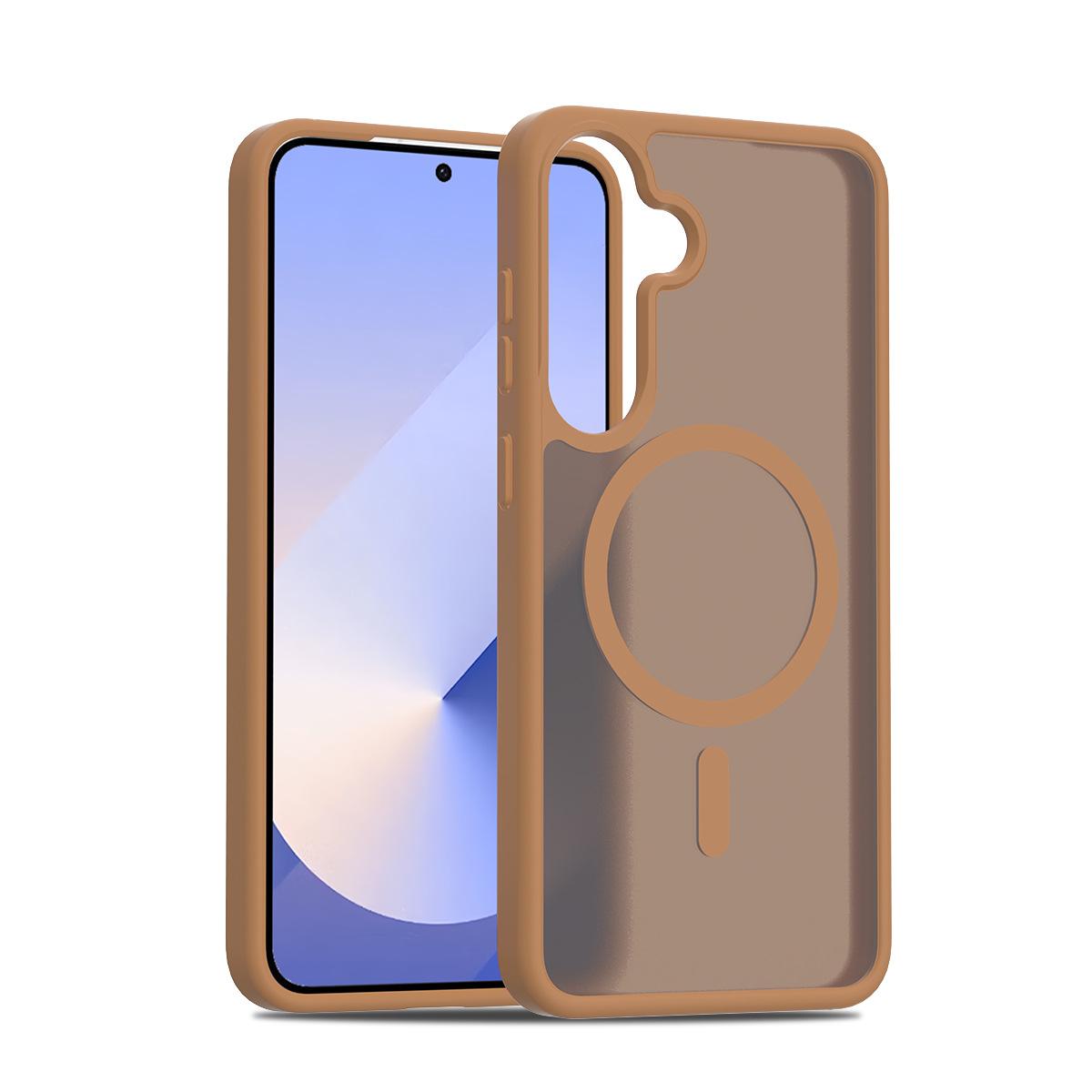 

Suitable for Samsung S25edge Mobile Phone Case Semi Transparent Frosted Skin Feeling Magnetic Absorbing N52 Strong Magnetic Q3759QQ-S25edge
