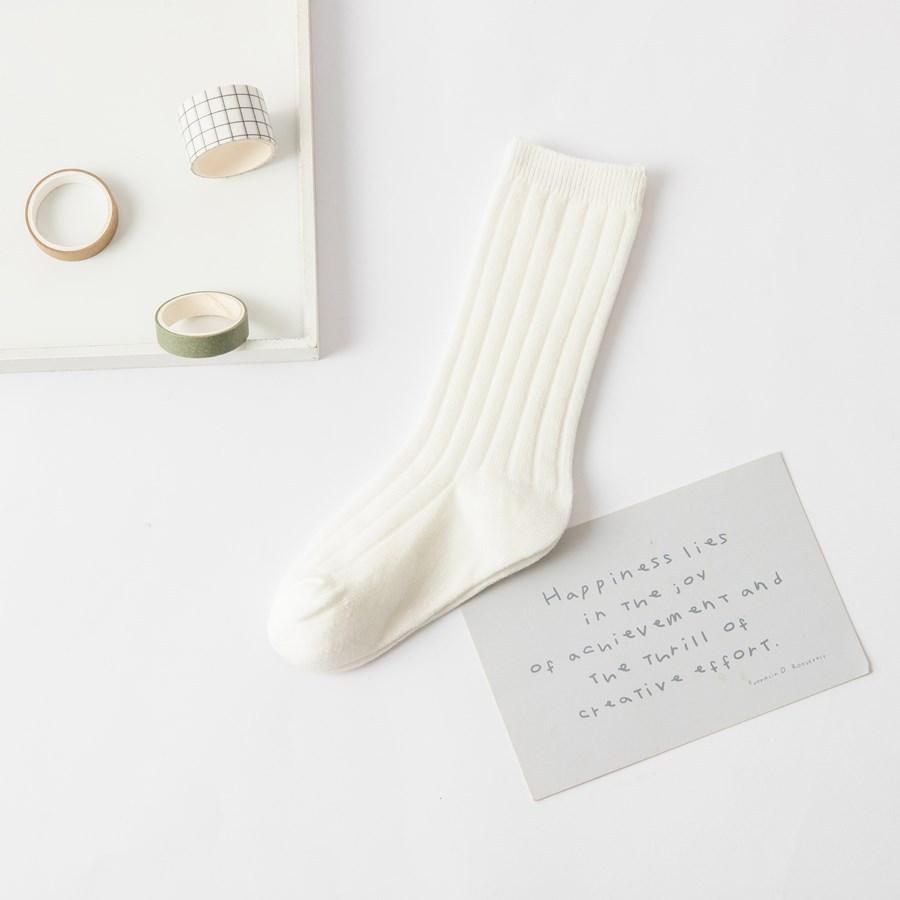 1 Pair Cotton Children Socks for Baby Fashion Black and White Stripes Girls Knee Long Socks Summer Breathable School Sports Sock