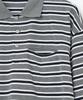 MILLO ARCHIVE Elmo Striped Collared T-Shirt [Deep Gray]