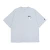 New Era Short Sleeve Oversized Snow Gray Black XL Oversized Cotton Tee Box Logo T-Shirt S/S