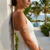 Minimalist Starfish Upper Arm Cuff Bracelet for Women Adjustable Open Bangle Summer Beach Party Jewelry