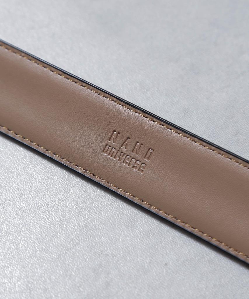 [Nano Universe] Split Leather Belt 1 Men's F Black 672-6150203