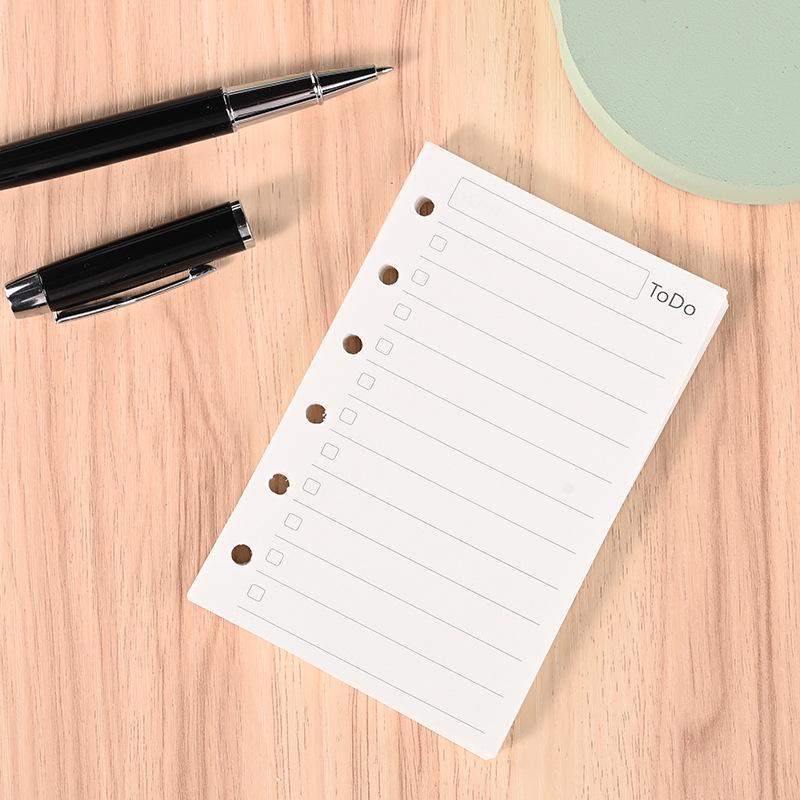 A7 Dot Matrix Loose-leaf Paper Refill - Horizontal Line Grid for A5 Universal Student Notebook