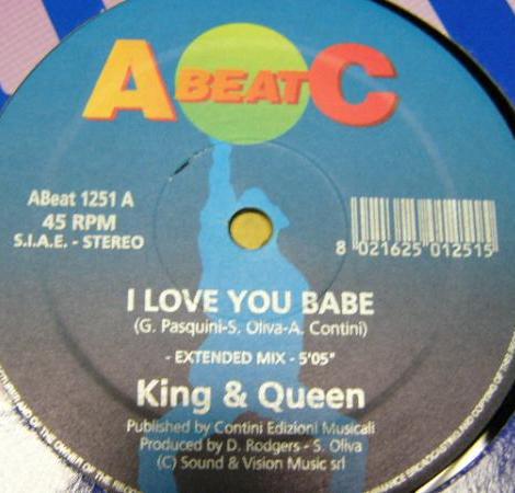 

12inch Record KING & QUEEN - I Love You Babe ABEAT1251 A BEAT C 1997 Italy Dance & Electronica Used