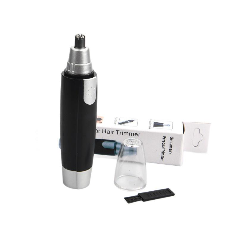 Batteriebetriebener schwarzer elektrischer Nasen- und Ohrhaartrimmer für Männer & Frauen, 54g