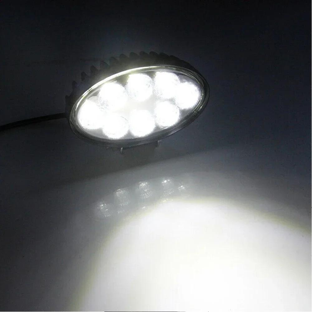 5inch 24W Car LED Work Lamp Oval Fog Light Truck OffRoad Tractor Flood Beam Lamps Waterproof Lights 14*8.6*5.7cm