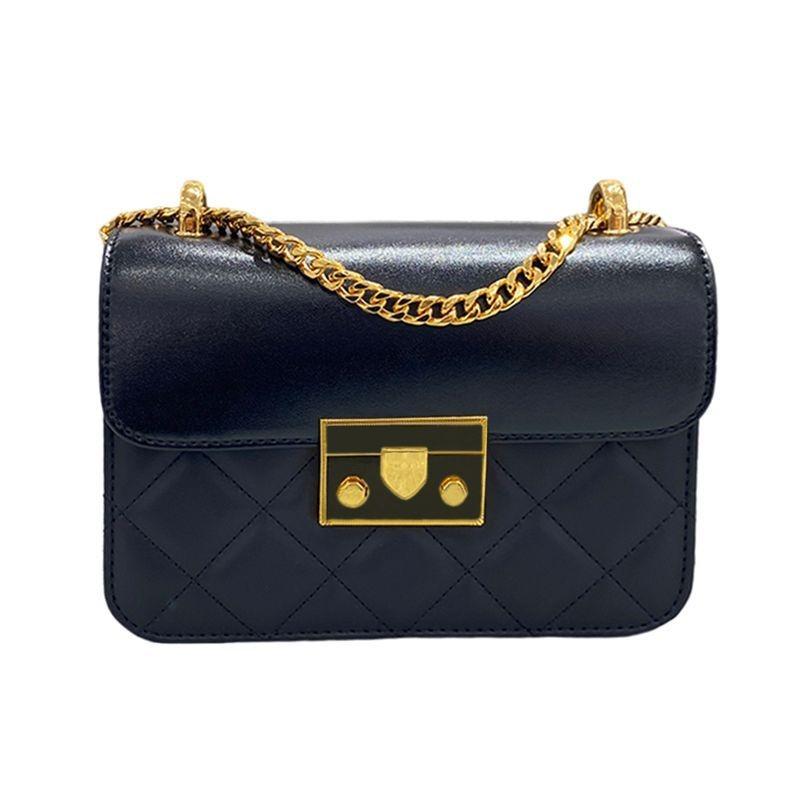 

Сумка Женская Универсальная Цепочка Маленькая Квадратная Сумка Премиум Сумка-Мессенджер Модная Ромбовидная Сумка на Плечо Замок 20X7X13.5cm