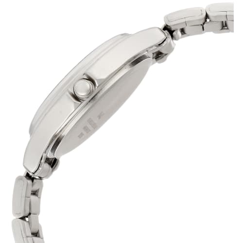 Citizen Q&Q Women's Analog Watch, Stainless Steel, Waterproof, Metal Band, White Dial, Silver, W379-204