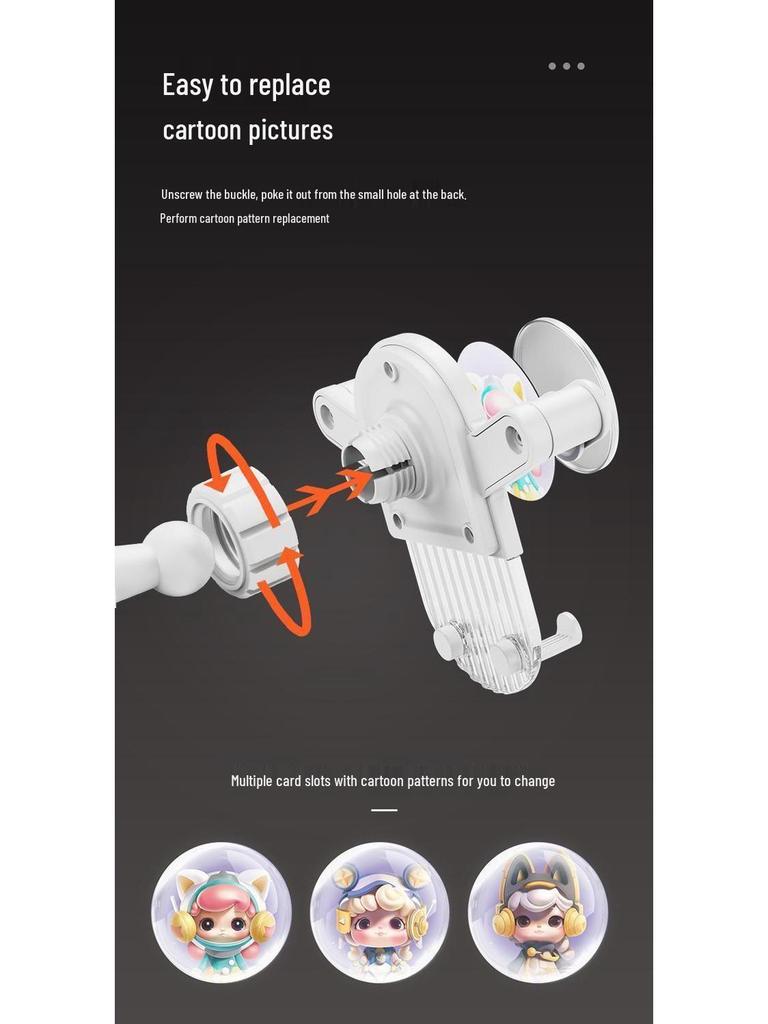 Cartoon Air Vent 360° Rotating Shockproof Phone Holder Clip