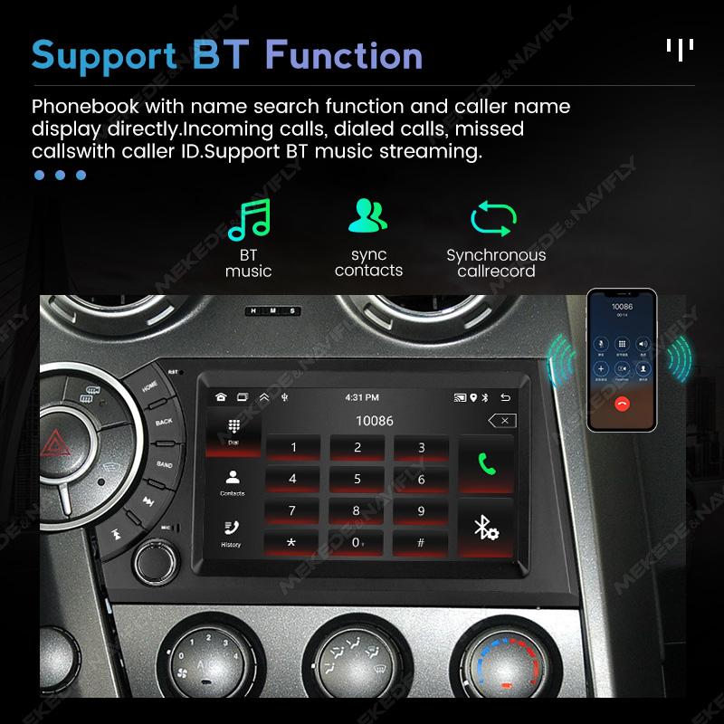 Navifly 7inch Android 13 Car Radio Stereo Multimedia Player For SsangYong Kyron Actyon 2005-2011 Navigation GPS CarPlay Monitor