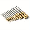 11Pcs Milling Cutters 4-Flute Titanium Coated HSS End Mill Set For CNC Wood Steel Milling 1.5-10mm