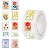 500 Stück Frischblumen-Stempel Danke-Aufkleber Ästhetische Etiketten Versiegelung Schreibwaren DIY-Dekoration Scrapbooking-Zubehör
