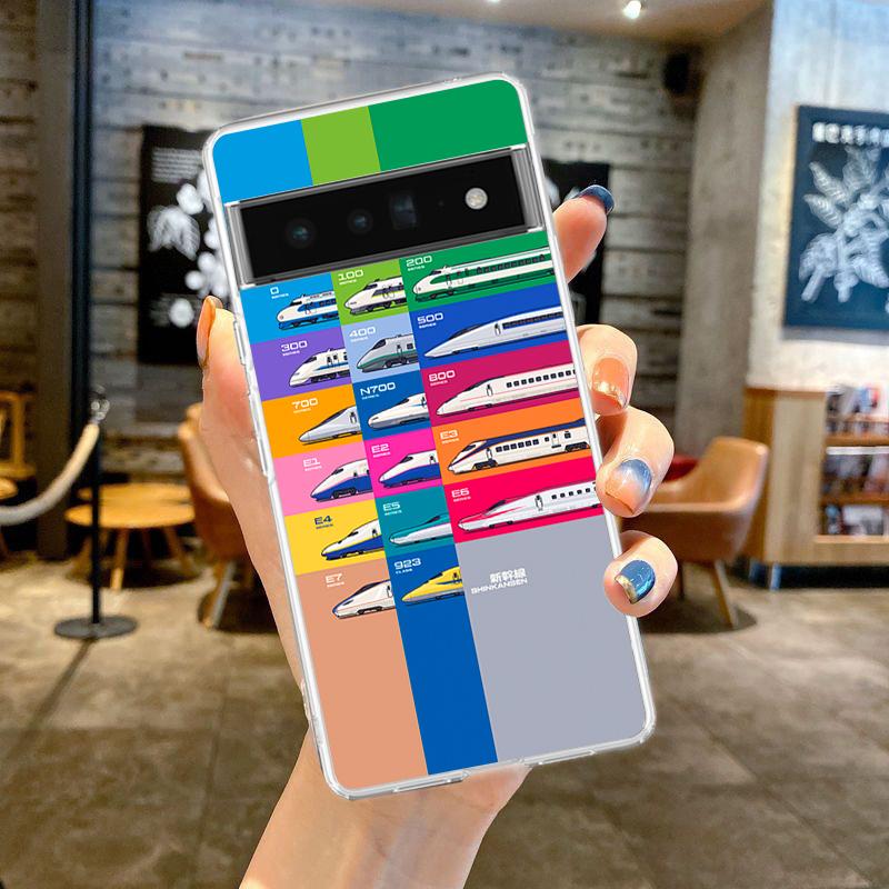 

Чехол для телефона Google Pixel 9 8 7 6 5 4 4XL 7A 6A 5A 4A 3A Pro XL 5G Прозрачный Мягкий ТПУ Серия Скоростных Поездов Синкансэн for Pixel 8
