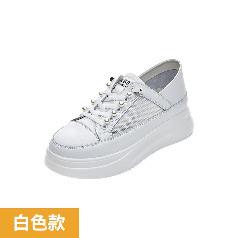 

Thick-soled inner height-increasing white shoes, new sports height-increasing women s shoes in summer 2025, running breathable casual single shoes for 40 белый
