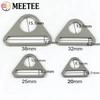 Meetee 5/10Pcs 20-38mm Stainless Steel Buckle Bag Strap Adjuster Buckles Bra Bikini Connector Clasp Anti-slip Fixing Accessories