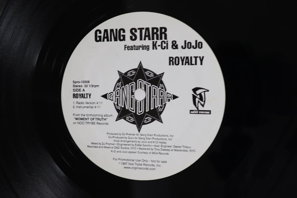 12inch Record GANG STARR  Royalty SPRO10008PROMO NOO TRYBE 1997 US Rap  HipHopRB Used