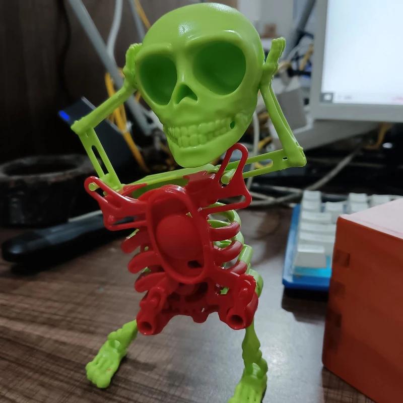 3D Skeleton Man Dancing Dancing Skull Ornament Dancing Character Scary Skeleton Novelty Toys Tabletop Kids Adults Gifts