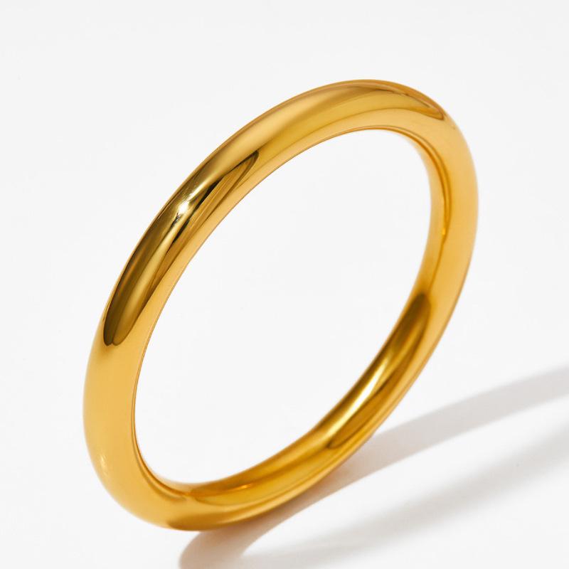 Meier Stainless steel hollow bangle with 18k gold plating (fade-resistant) - women s jewelry 18K золотой