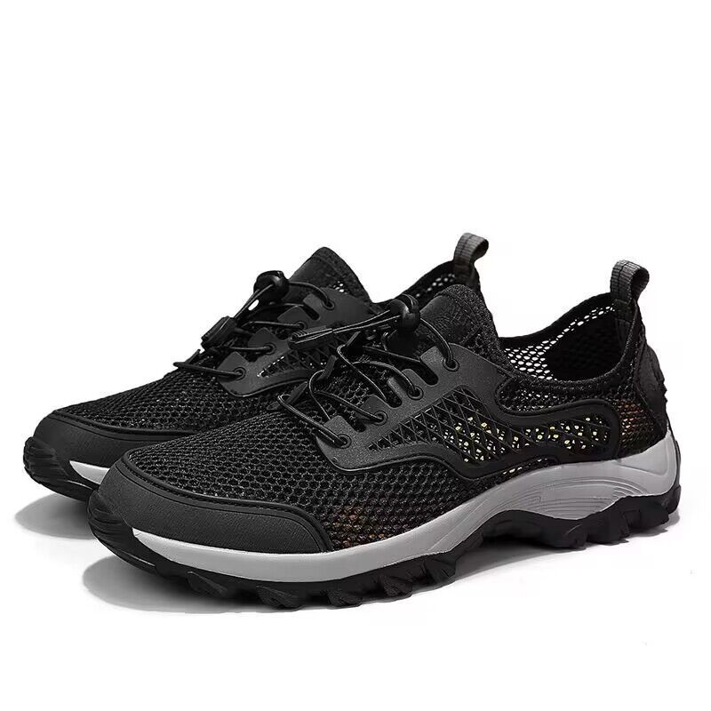 

Сетчатые кроссовки мужские тонкие дышащие полые кроссовки 38 чёрный