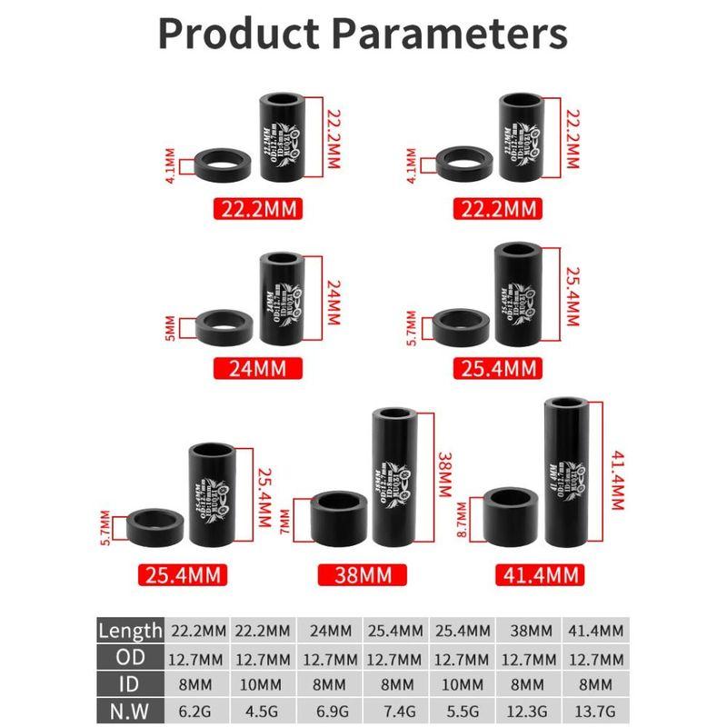 Anti-rust Mountain Bike Rear Shock Bushing Soft Tail 22 24 32 44mm DU Bushing 50 52 54 68mm Shock Absorber Sleeves