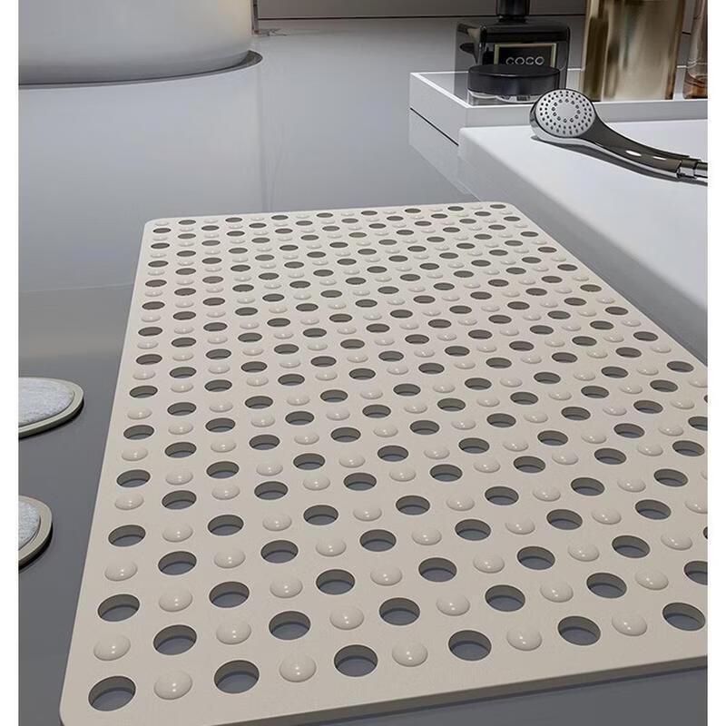 SEE KEAN Large Hole Hydrophobic Bathroom Non-slip Mat
