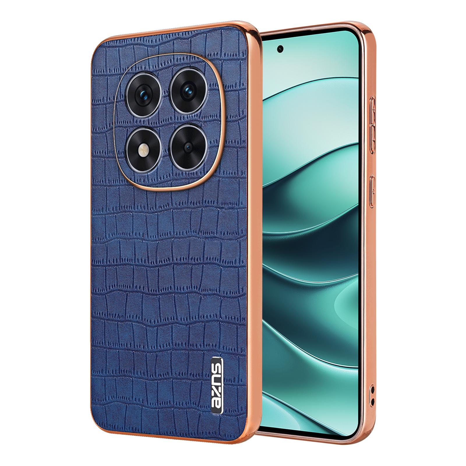 AZNS For Xiaomi Redmi Note 14 Pro 5G/Poco X7 5G Case Electroplating Crocodile Texture PU+TPU Phone Cover D