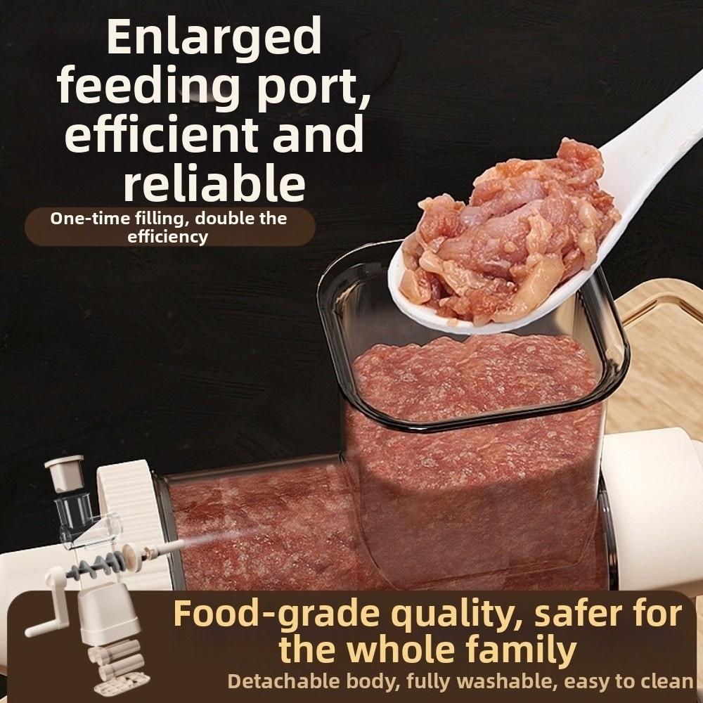 Manual Operation Manual Sausage Maker Large Capacity with 4 Filling Nozzles Hand Cranked Stuffing Machine Fast Filling
