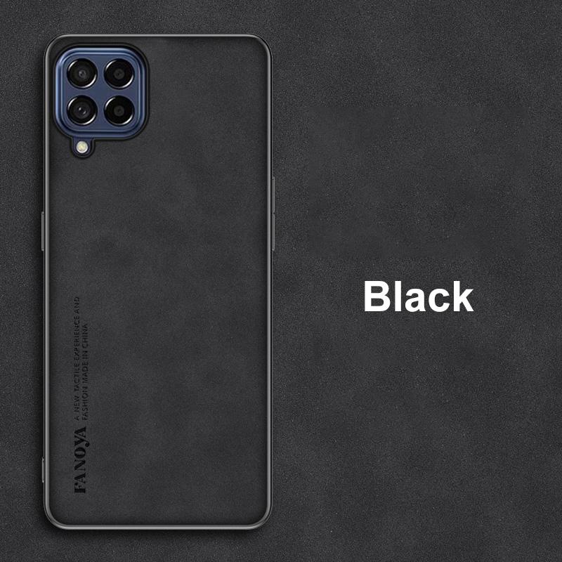 

Чехол для Samsung Galaxy A12 A22 4G A42 5G Роскошный кожаный чехол для телефона для Samsung M12 M22 M32 M42 Задняя крышка Силиконовая защита For Samsung M12 чёрный