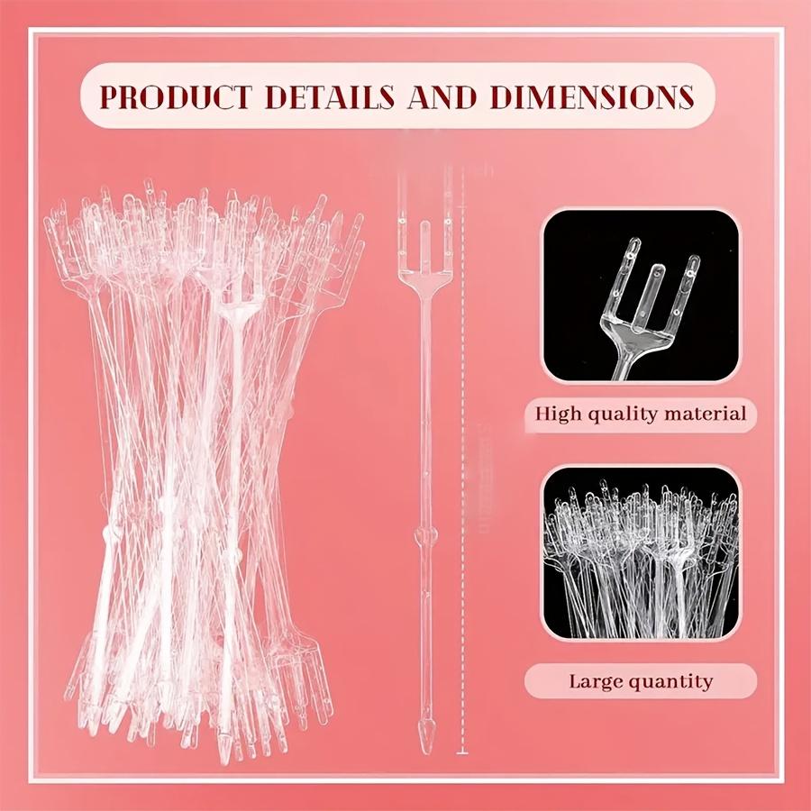 80pcs Durable Flower Card Holders - Sleek White Bouquet Sticks for Weddings, Birthdays, Valentine's Day | Ideal for Photo Displays