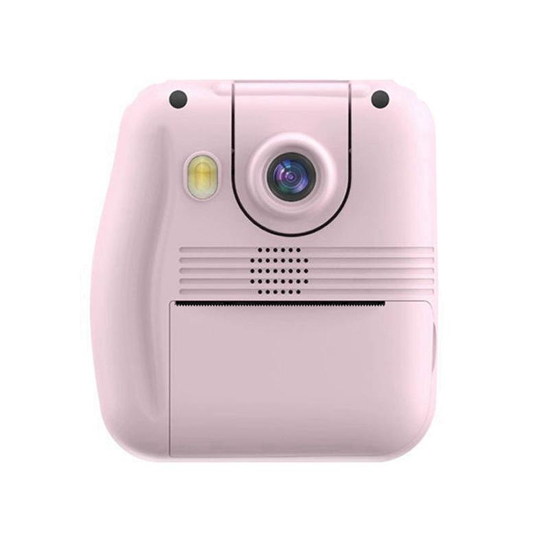 

A95I-Flip Lens Kids Portable Printer Thermal Paper Stickers Paper Mini Printers Multi-Function Digital Small SLR рожевий