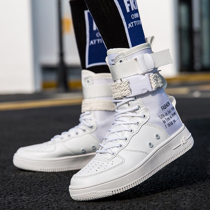 Mens sneakers autumn and winter new sports shoes casual shoes high top board shoes
