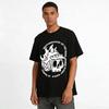Vintage Flame Skull Motorcycle Helmet Print Cool Trendy T-Shirt Pure cotton T-shirt