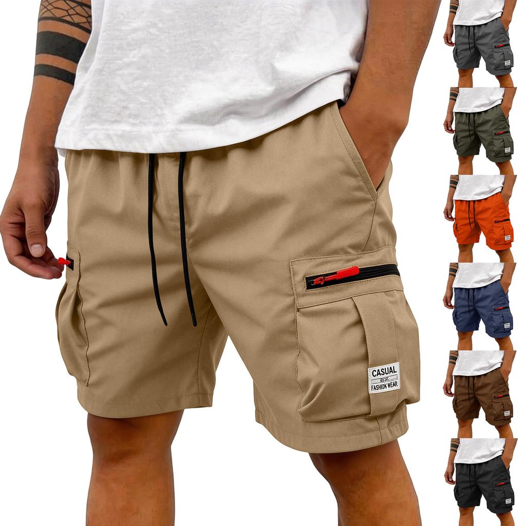 Men's Cargo Shorts Men's Short Trousers Summer Cargo Trousers With Zip And Buttons Multiple Pockets Work Trousers Men's Sports Shorts