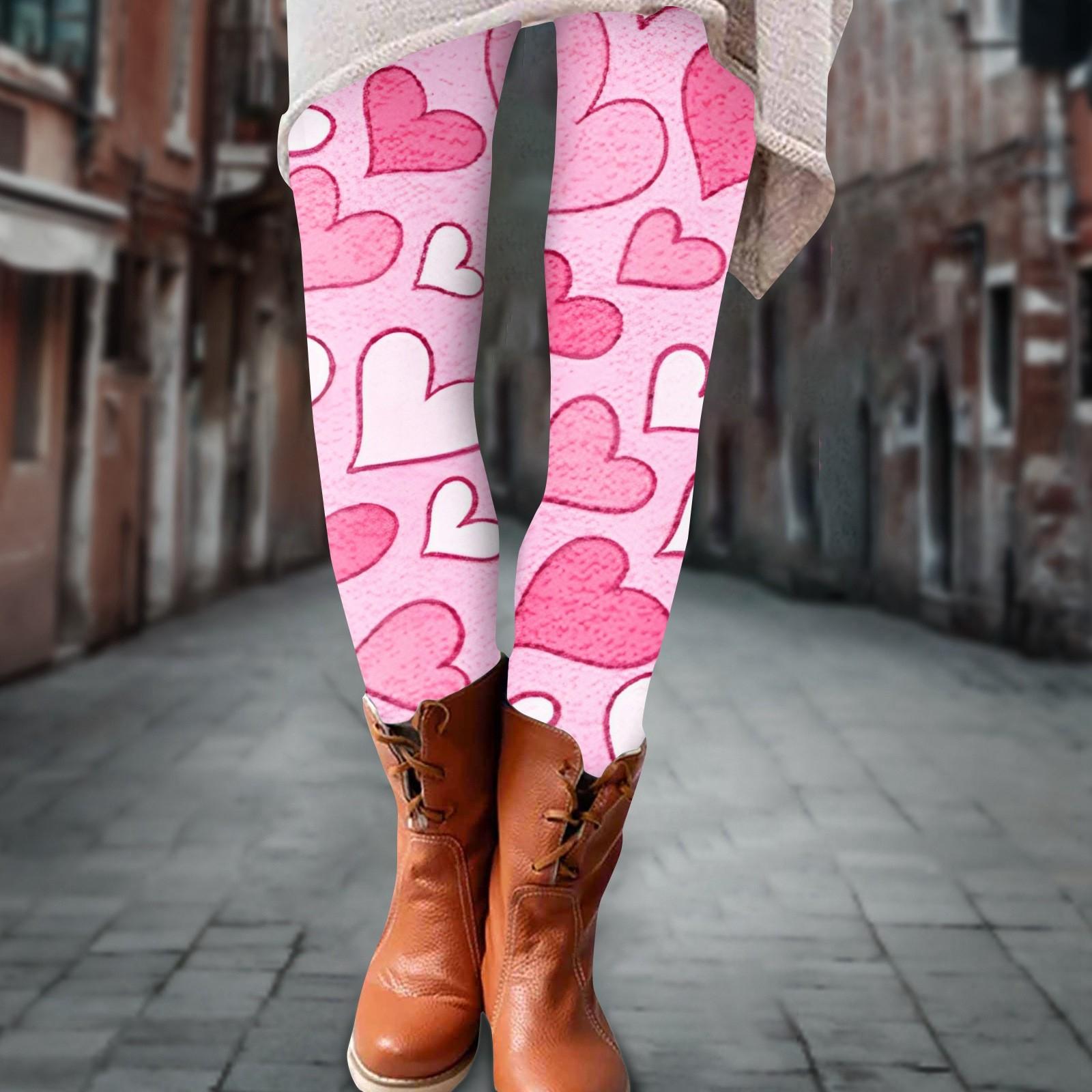 

Женские брюки с принтом ко Дню святого Валентина, эластичные, мягкие, повседневные, домашние, спальные брюки S арбуз красный