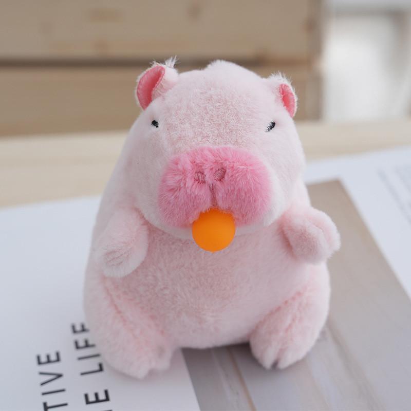 Creative Bubble-blowing Capybara Keychain Plush Toy Soft Adorable Novelty Gift