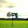 92MF Farmhouses Iron Tractor Windmill Spinner With Rotating For Patios Landscape